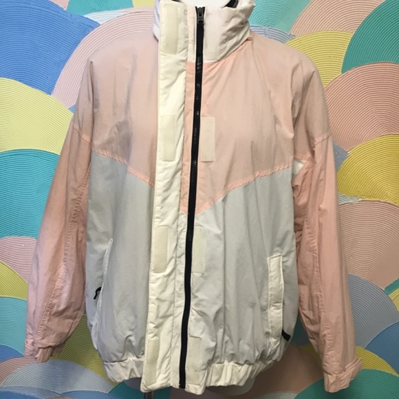 Abercrombie Warm Pink white Zip Up Jacket large - Picture 9 of 11
